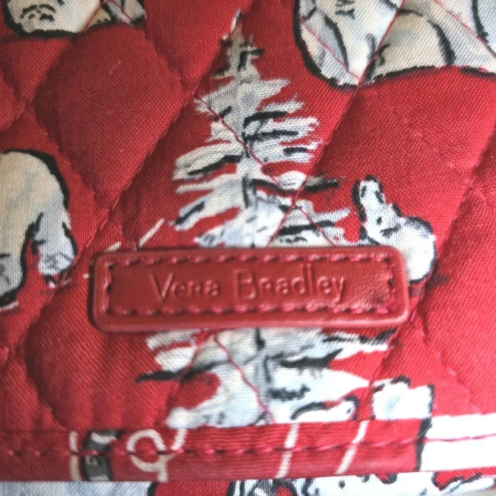 Vera Bradley 3 in 1 Crossbody Wallet Beary Merry Red Polar Bear Winter Christmas